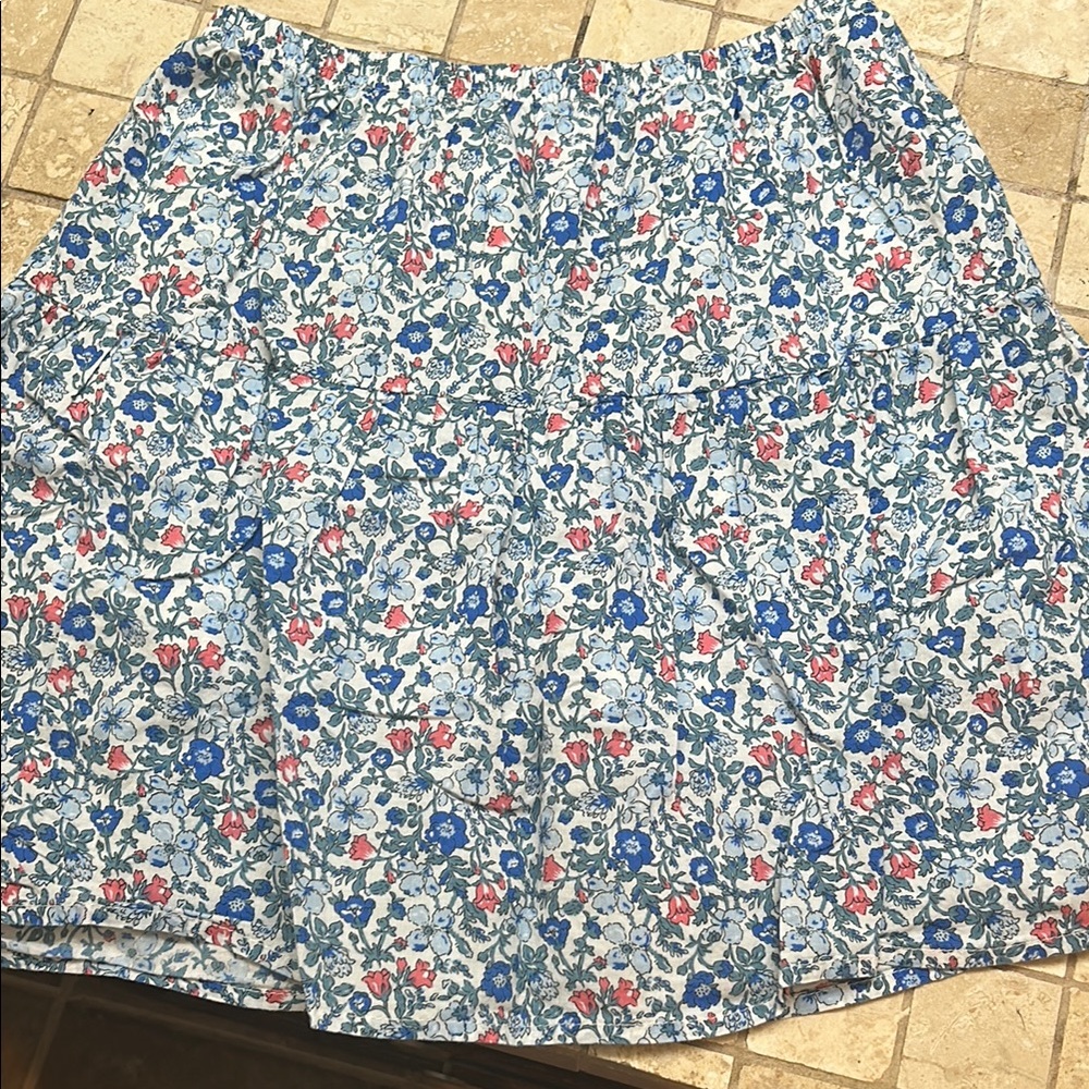 Floral Blue and Pink Women's Skirt